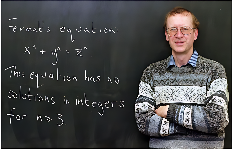 Photograph of Sir Andrew J. Wiles, the British mathematician from Oxford who finally proved Fermat’s Last Theorem in 1995 using semistable elliptic curves