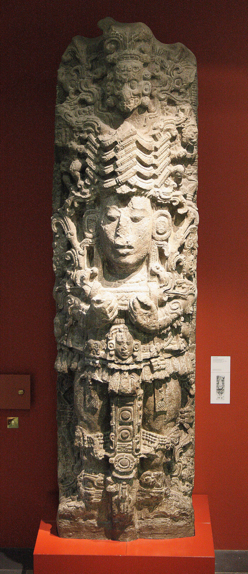 Cast of Stela A from Copán. British Museum