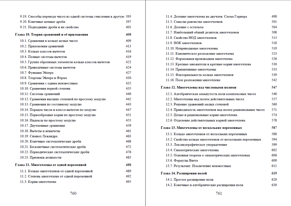 The contents of The Mathematician's Bible: Fundamentals of Higher and Linear Algebra (2024).