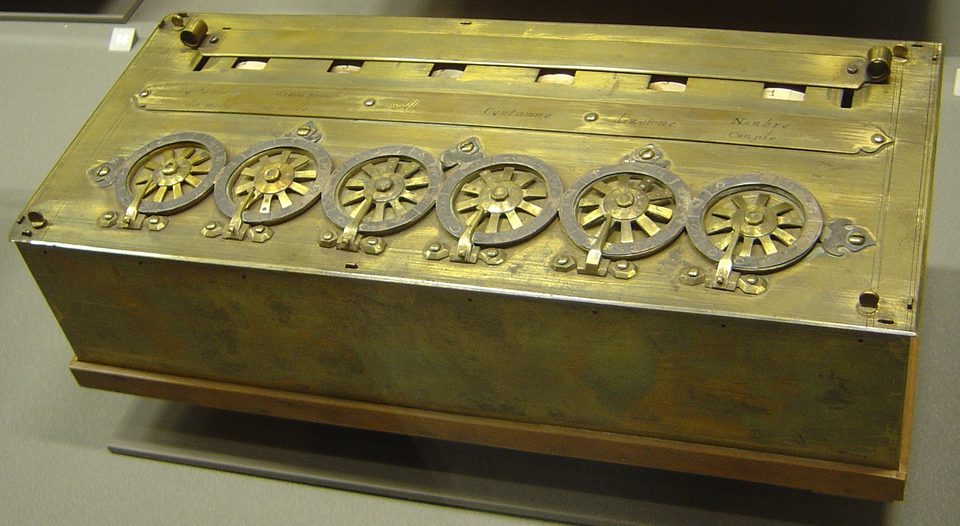 The Pascaline adding machine, 1642