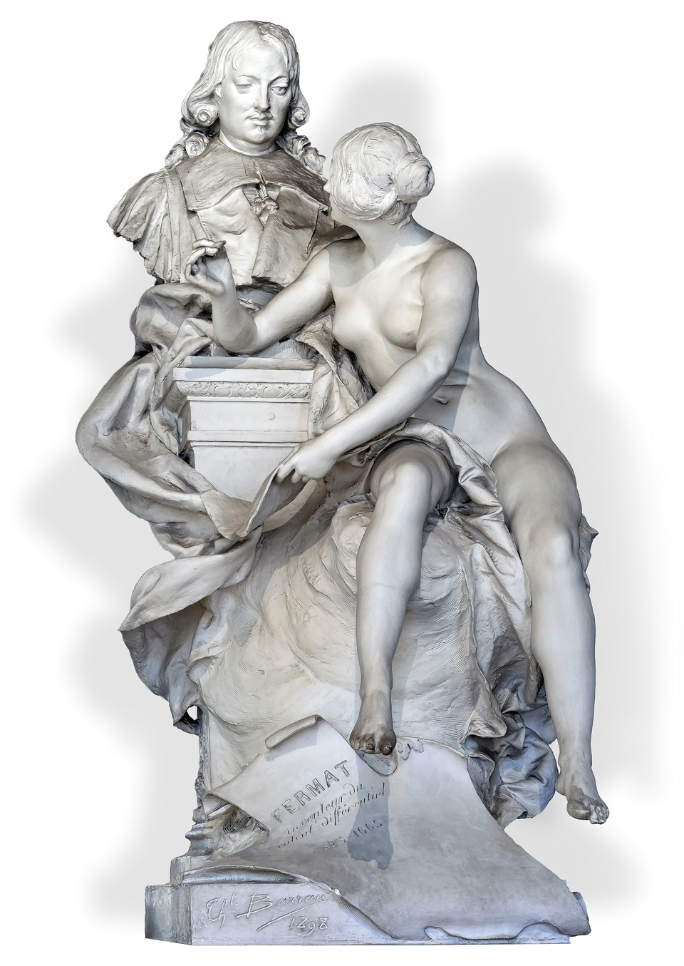 Fermat and His Muse, sculpture by Théophile Barrau, 1898. Perhaps his muse inspired this method :)