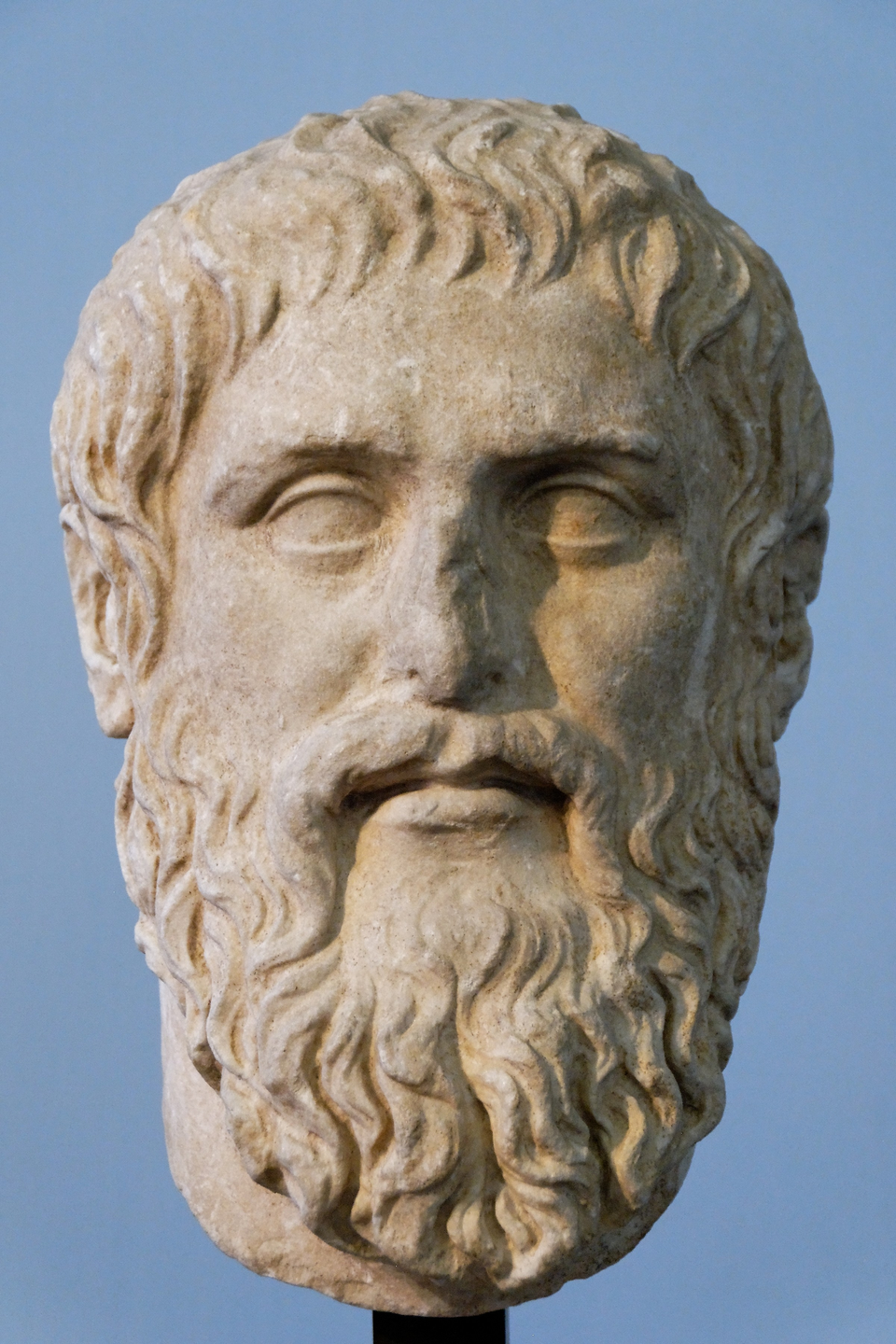 A portrait copy of Plato, created by Silanion around 370 BCE for the Academy in Athens.