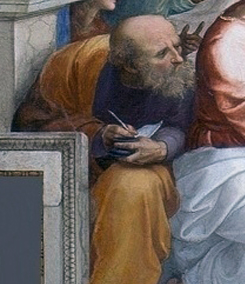 Severinus Boethius in The School of Athens.