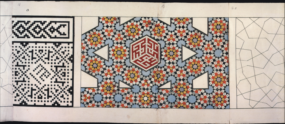 A section of the Topkapi Scroll, one of the most important sources on geometric ornament in Islamic architecture