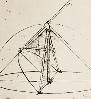 Da Vinci’s parabolic compass