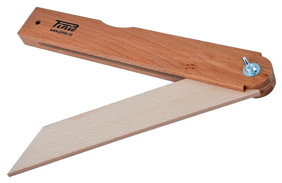 Folding wooden sliding bevel