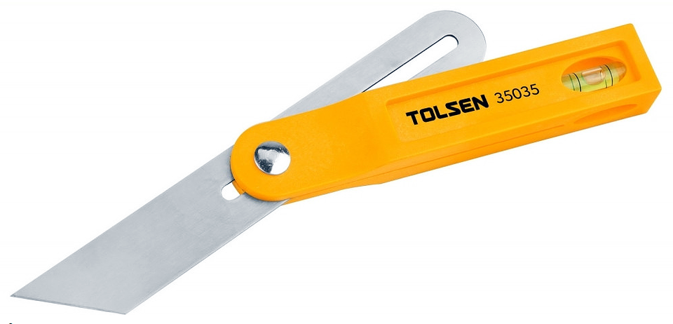 Sliding bevel with a spirit level